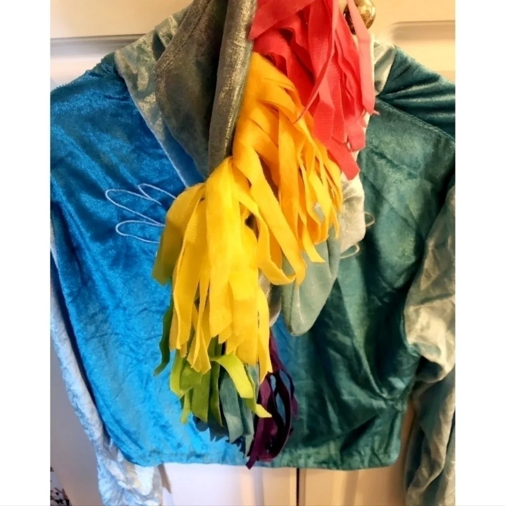 NWT My Little Pony Rainbow Dash Hoodie Adult L/XL Halloween Costume Cosplay New - Picture 11 of 13